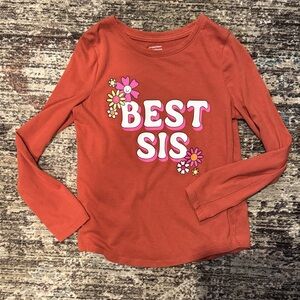 Jumping Beans Orange 'Best Sis' Long Sleeve Tee